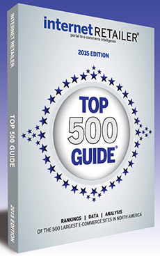 The 2015 Top 500 Guide, now in its 12th edition, ranks the 500 leading web merchants in the U.S. and Canada by 2014 online sales and other key metrics. (PRNewsFoto/Internet Retailer)